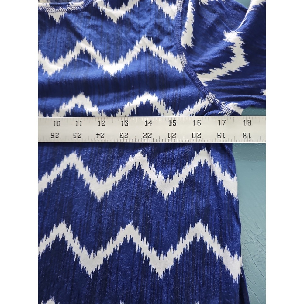 H&M L.O.G.G. Top Blue & White Vintage Y2K Size M Long Sleeve - Picture 8 of 10